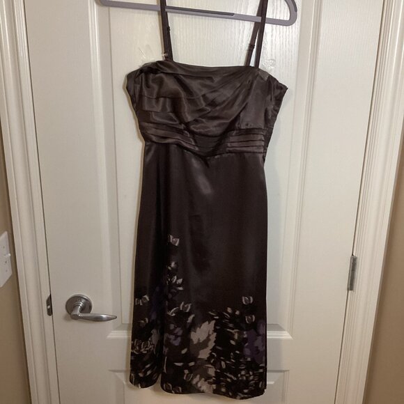 RW&CO. Women's Strappy Mini Mocha Moose Brown Dress Vacation Size 0 Silky Feel - Picture 1 of 10